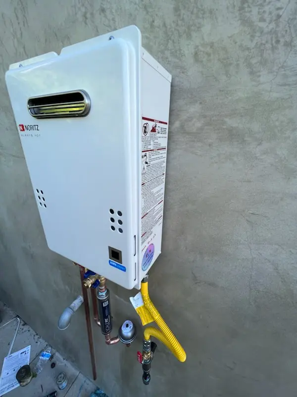 Tankless water heater installation for Westbridge homes